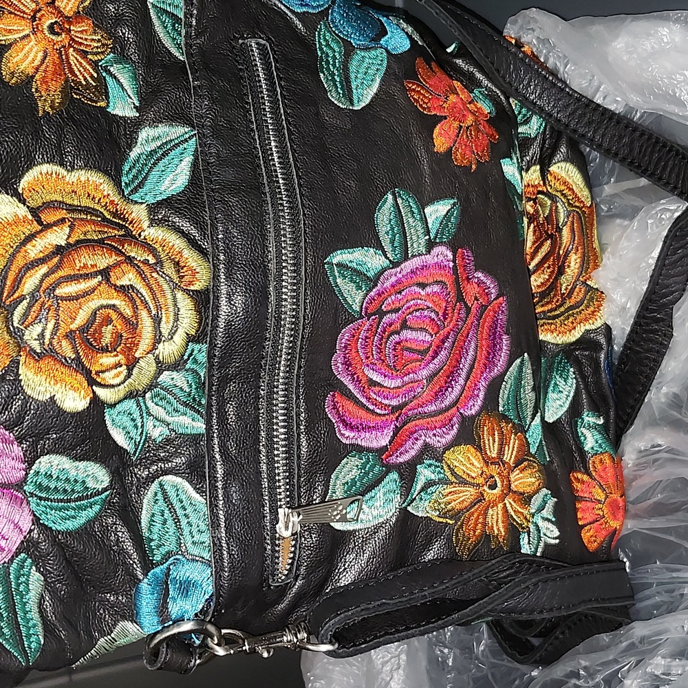 Patricia Nash Floral Leather Backpack - Picture 6 of 8